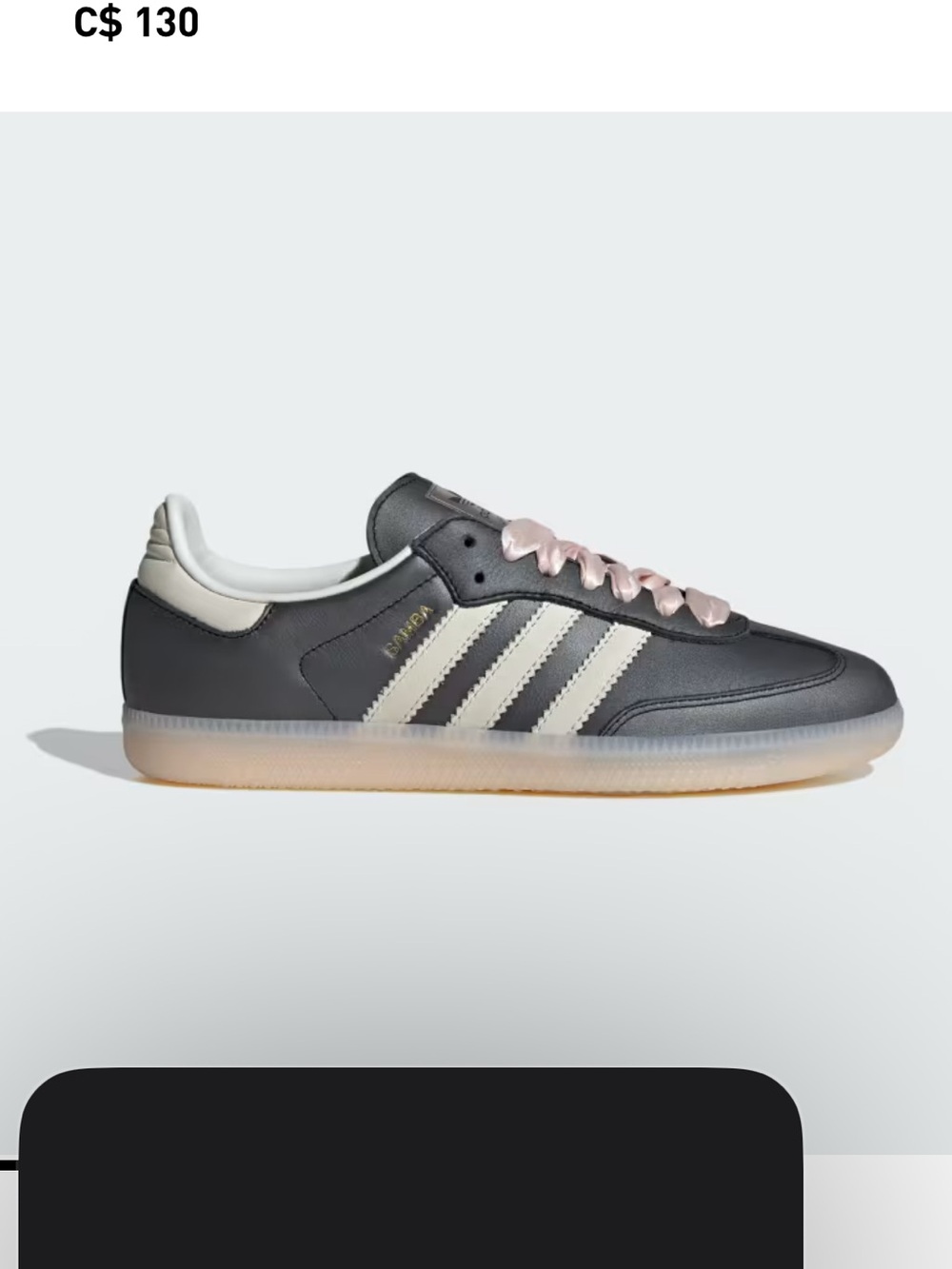 adidas Samba OG — Charcoal, Cream & Pale Pink
